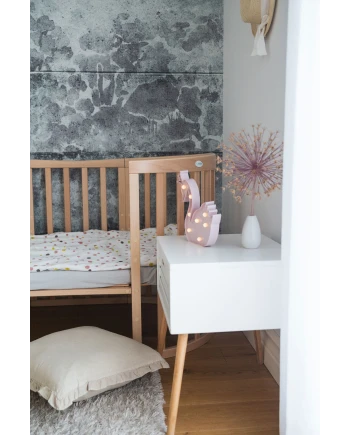 Lettino Ovale 7in1 con Materasso - Naturale | Waldin