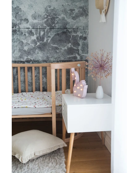 Lettino Ovale 7in1 con Materasso - Naturale | Waldin
