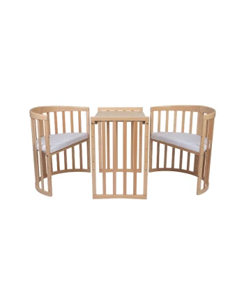 Lettino Ovale 7in1 con Materasso - Naturale | Waldin