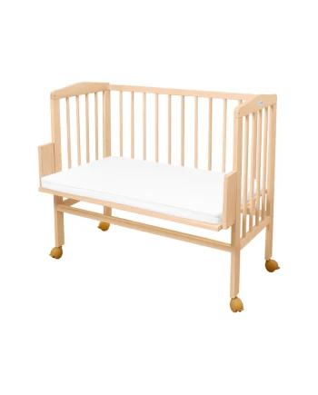 Lettino 2 in 1 con materasso - naturale