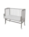 Lettino 2 in 1 con materasso - grigio