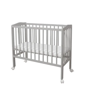 Lettino 2 in 1 con materasso - grigio