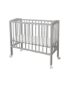 Lettino 2 in 1 con materasso - grigio