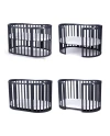Lettino Ovale 7in1 con Materasso - Grafite | Waldin
