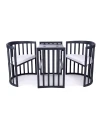 Lettino Ovale 7in1 con Materasso - Grafite | Waldin