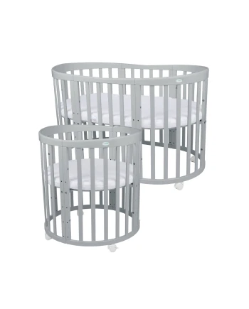 Waldin® Łóżeczko owalne 7w1, rośnie z dzieckiem. Zakup na lata!