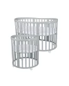 Lettino Ovale 7in1 con Materasso - Grigio | Waldin
