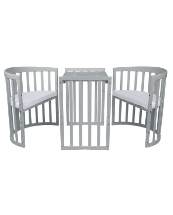 Waldin® Łóżeczko owalne 7w1, rośnie z dzieckiem. Zakup na lata!