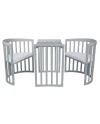 Lettino Ovale 7in1 con Materasso - Grigio | Waldin