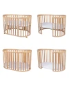 Lettino Ovale 7in1 con Materasso - Naturale | Waldin