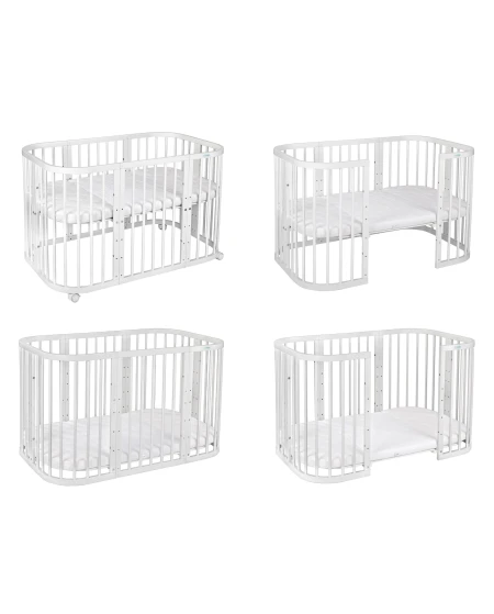 Lettino 7 in 1 con materasso Bianco | Waldin