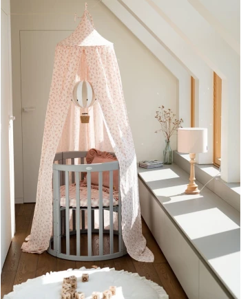 Lettino Ovale 7in1 con Materasso - Grigio | Waldin