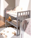 Waldin® Łóżeczko owalne 7w1, rośnie z dzieckiem. Zakup na lata!