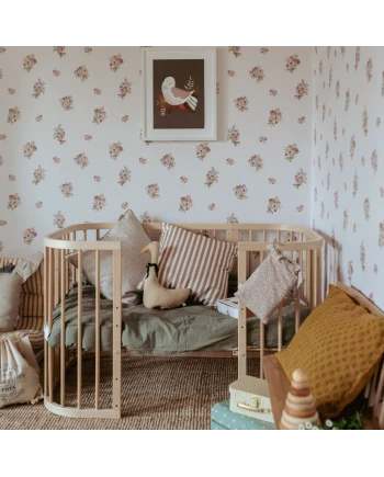 Lettino 7in1 con materasso - Naturale | Waldin
