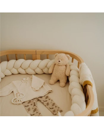 Lettino 7in1 con materasso - Naturale | Waldin