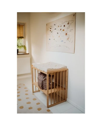 Lettino 7in1 con materasso - Naturale | Waldin