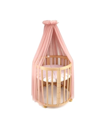 Baldacchino in tulle per lettino + supporto incluso - Rosa
