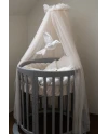 Baldacchino in tulle per lettino + supporto incluso - Champagne