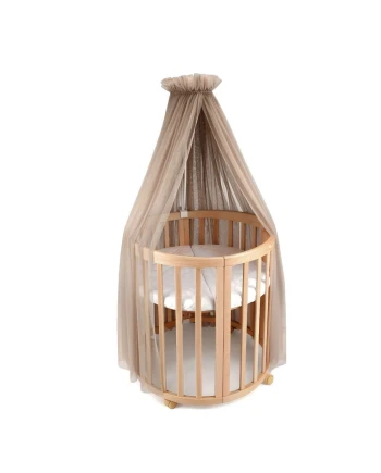 Baldacchino in tulle per lettino + supporto incluso - Taupe