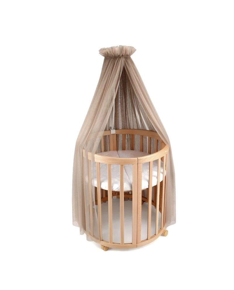 Baldacchino in tulle per lettino + supporto incluso - Taupe