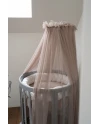 Baldacchino in tulle per lettino + supporto incluso - Taupe