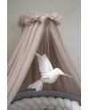 Baldacchino in tulle per lettino + supporto incluso - Taupe