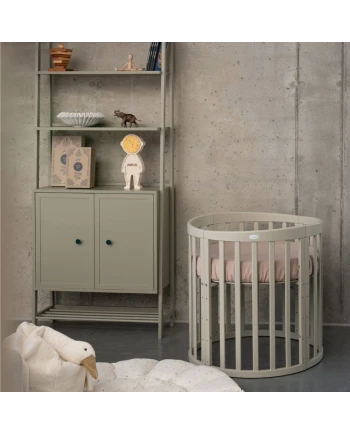 Culla Ovale 7in1 con Materasso - Oliva