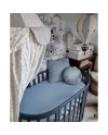 Lenzuolo con angoli in cotone biologico 124x73 cm – Ovale Blu | Waldin