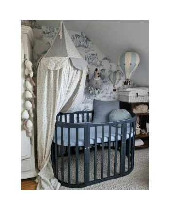 Lenzuolo con angoli in cotone biologico 123x73 cm – Ovale Blu | Waldin