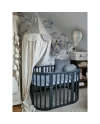 Lenzuolo con angoli in cotone biologico 124x73 cm – Ovale Blu | Waldin