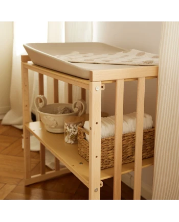 Lettino Ovale 7in1 con Materasso - Naturale | Waldin