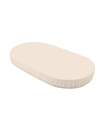 Lenzuolo con angoli in cotone biologico 123x73 cm – Ovale Beige