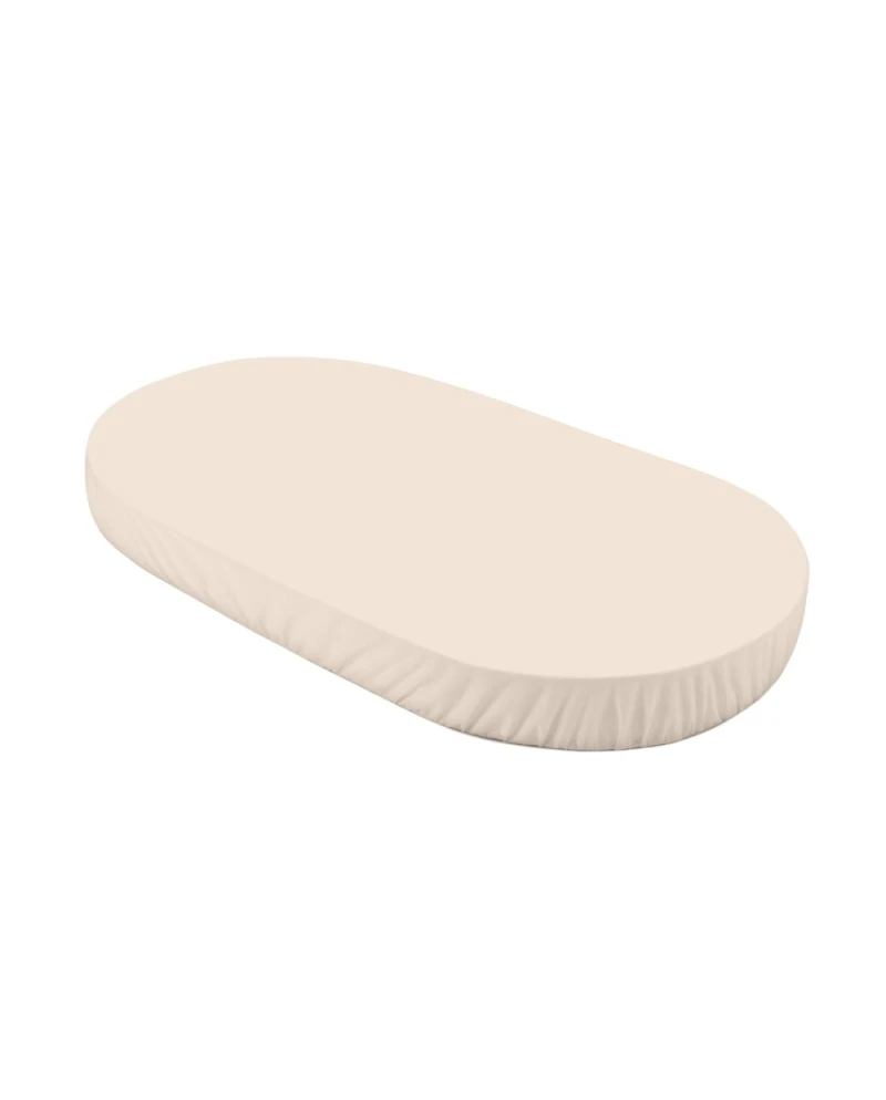 Lenzuolo con angoli in cotone biologico 123x73 cm – Ovale Beige Lenzuolo con angoli in cotone biologico 123x73 cm – Ovale Beige