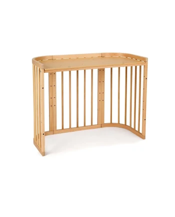 Łóżeczko drewniane 5 w 1 z opcją kołyski - NATURAL
