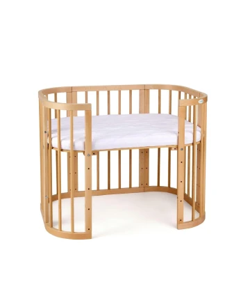 Łóżeczko drewniane 5 w 1 z opcją kołyski - NATURAL