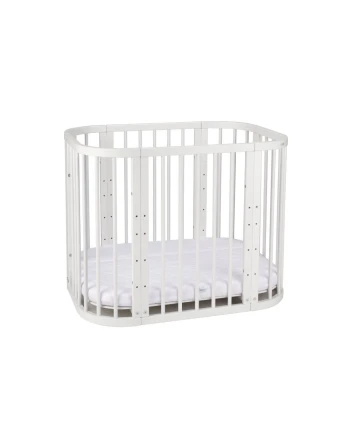 Lettino bianco 5 in 1 con culla | Waldin