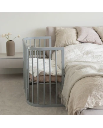 Lettino 5in1 con opzione materasso e culla - Grigio | Waldin