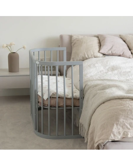 Lettino 5in1 con opzione materasso e culla - Grigio | Waldin