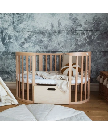 Lenzuolo con angoli in cotone biologico 124x73 cm – Ovale Bianco