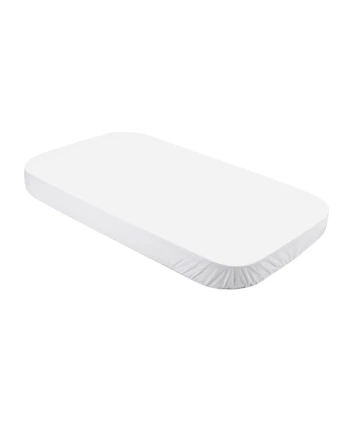 Lenzuolo con angoli in cotone biologico 124x73 cm – Bianco Waldin