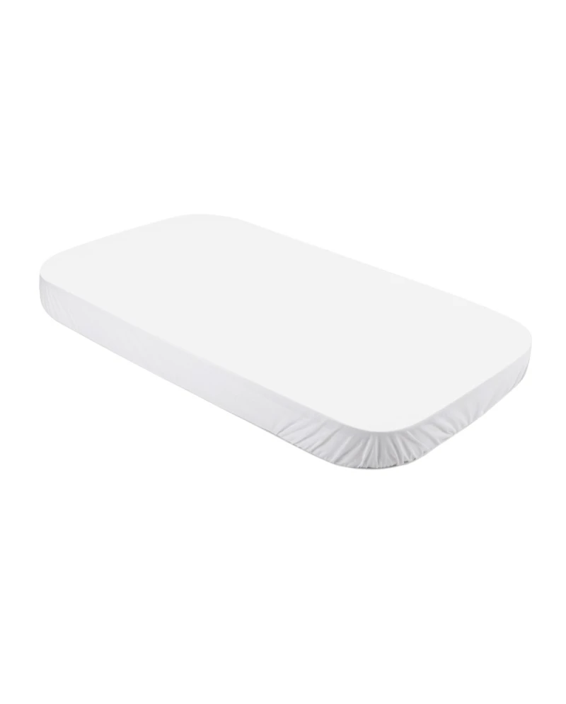 Lenzuolo con angoli in cotone biologico 124x73 cm – Bianco Waldin