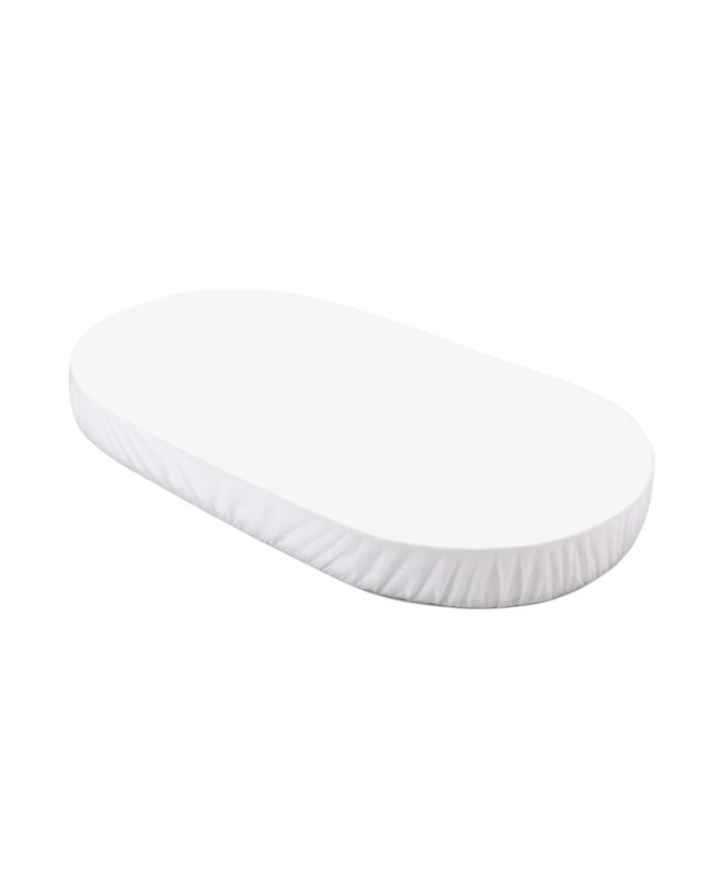 Lenzuolo con angoli in cotone biologico 123x73 cm – Ovale Bianco