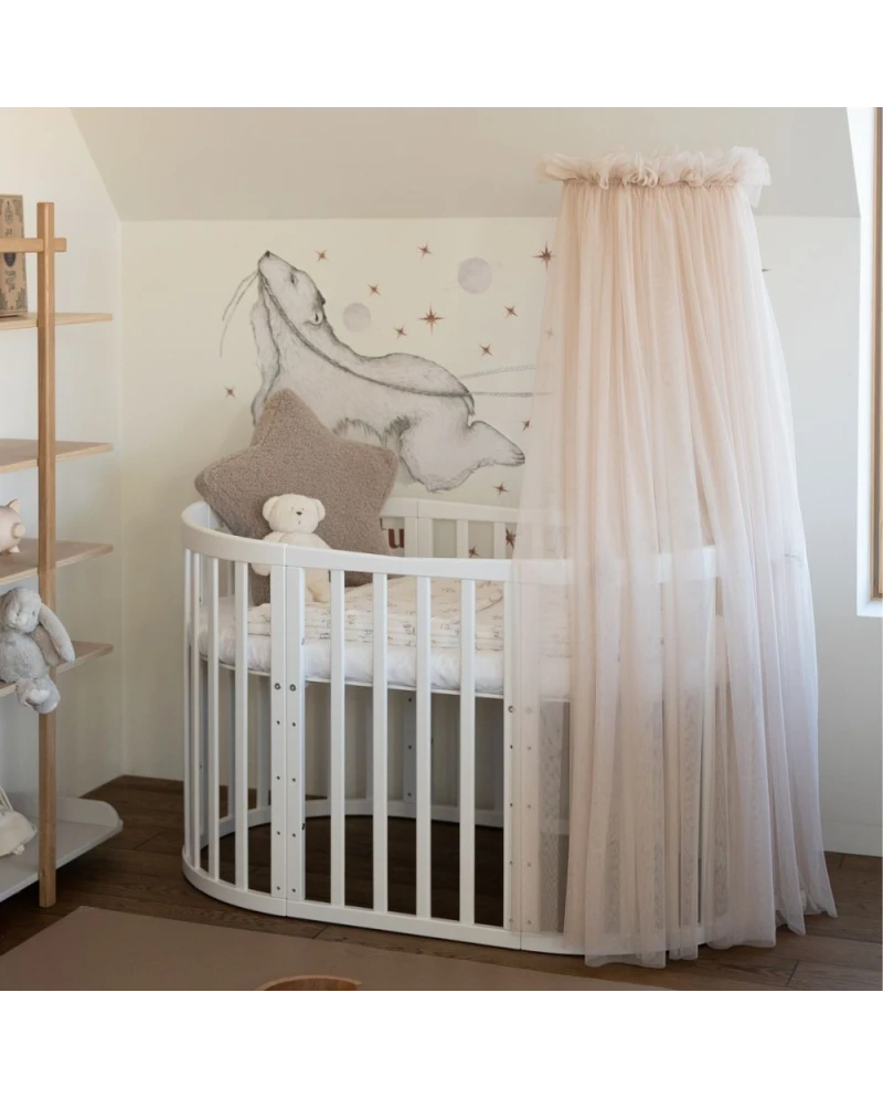 Baldacchino in tulle per lettino + supporto incluso - Beige Baldacchino in tulle per lettino + supporto incluso - Beige