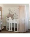 Baldacchino in tulle per lettino + supporto incluso - Beige