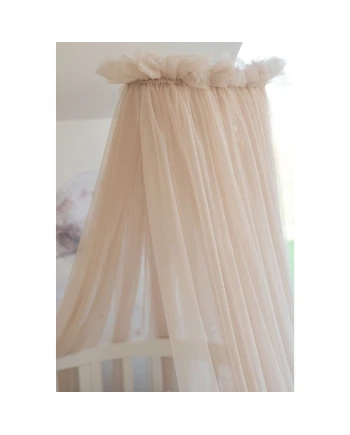 Baldacchino in tulle per lettino + supporto incluso - Beige
