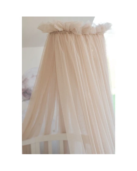 Baldacchino in tulle per lettino + supporto incluso - Beige