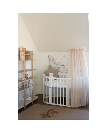 Baldacchino in tulle per lettino + supporto incluso - Beige