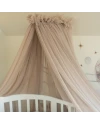 Baldacchino in tulle per lettino + supporto incluso - Taupe