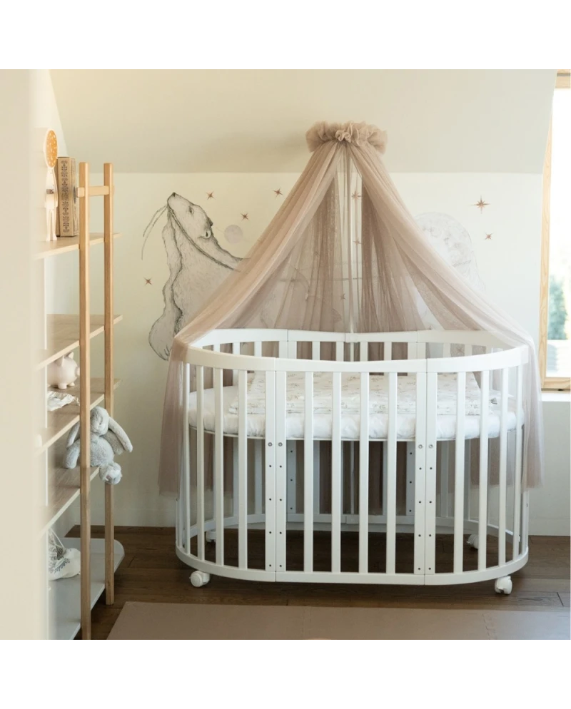 Baldacchino in tulle per lettino + supporto incluso - Taupe Baldacchino in tulle per lettino + supporto incluso - Taupe