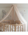 Baldacchino in tulle per lettino + supporto incluso - Beige